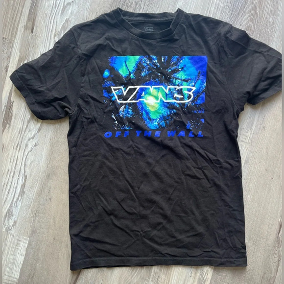 Vans Other - Vans black palm tree tee size large kids
